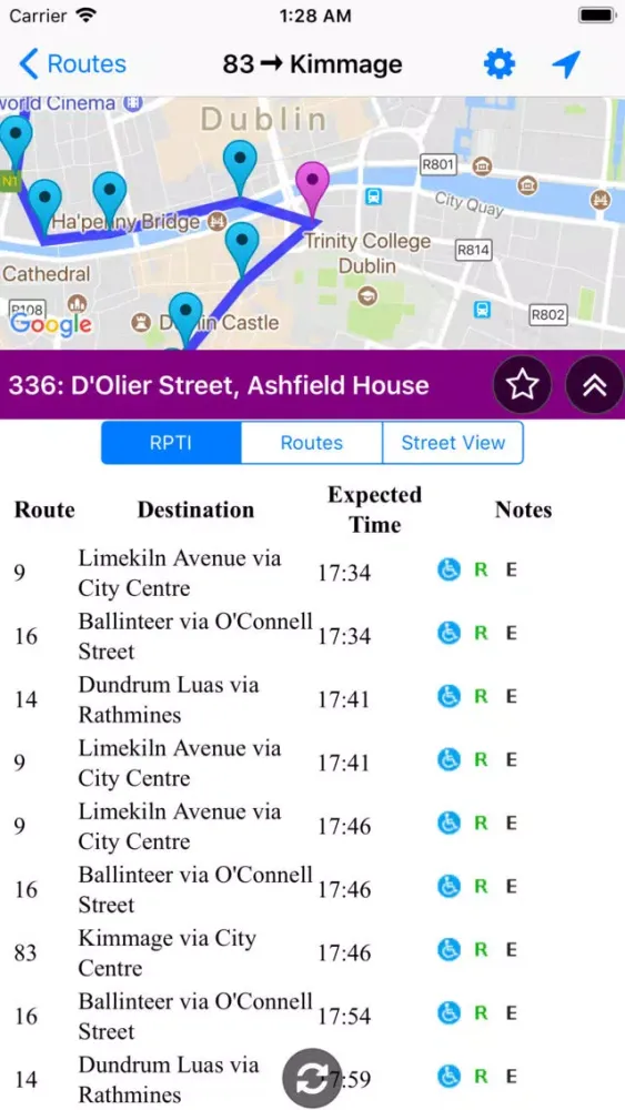 Dublin Bus Timetables スクリーンショット