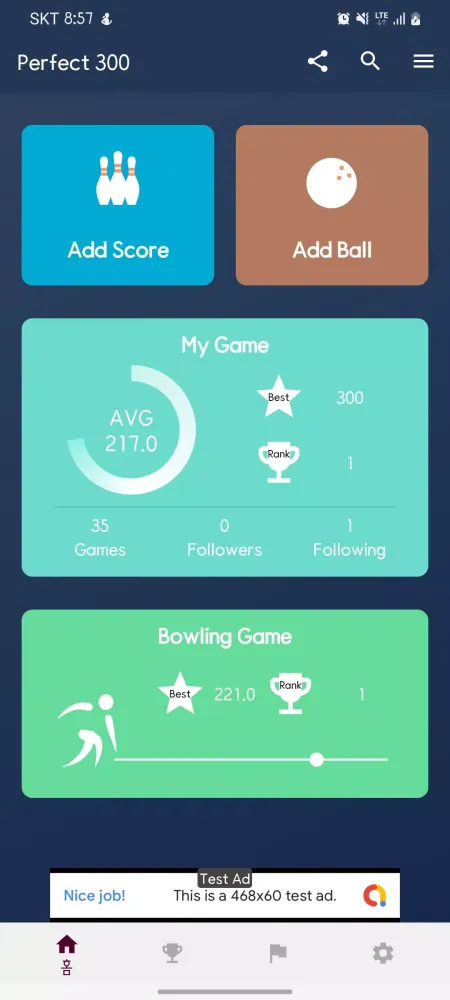 Bowling Score Screenshots
