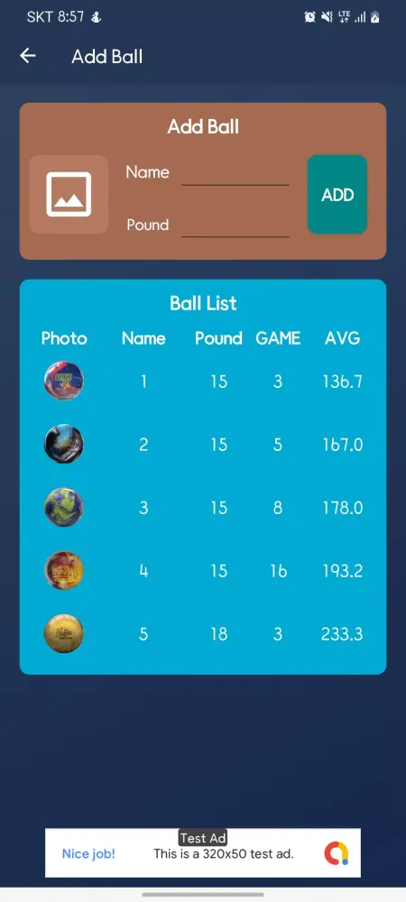 Bowling Score Screenshots