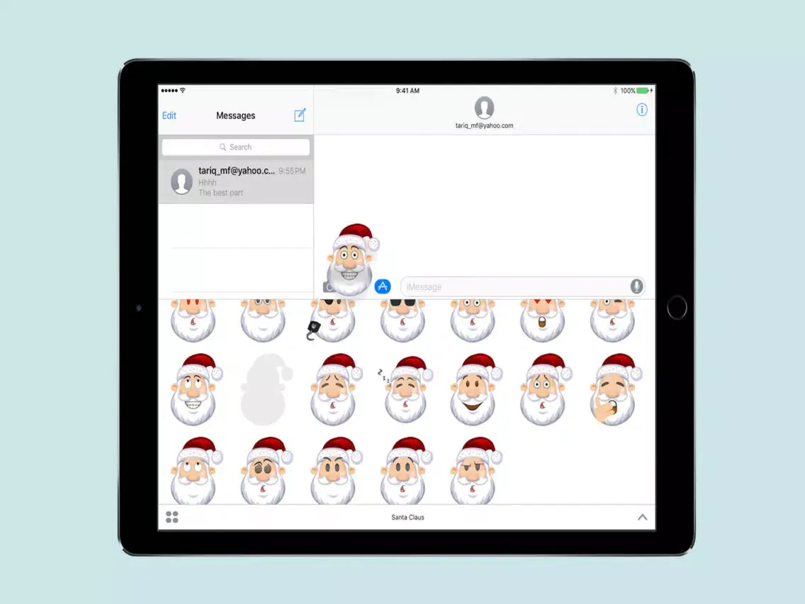 Santa Claus Sticker For iMessage iPad  سکرین شاٹس