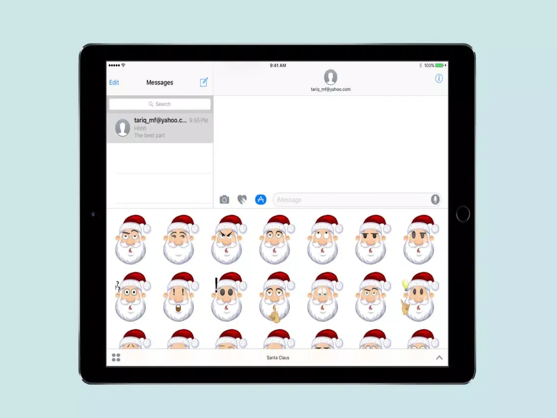 Santa Claus Sticker For iMessage iPad  سکرین شاٹس