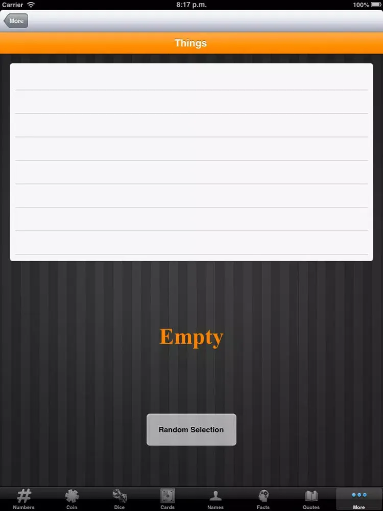 iRandomizer iPad  スクリーンショット