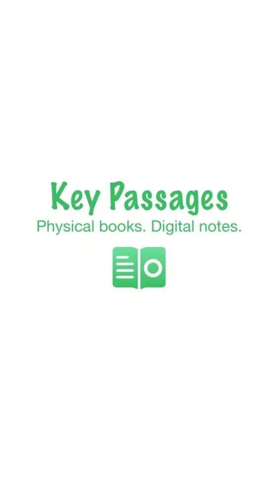 Capturas de tela do Key Passages: note taking