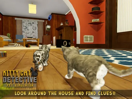 Ảnh chụp màn hình của Kitty Cat Detective Pet Sim iPad 