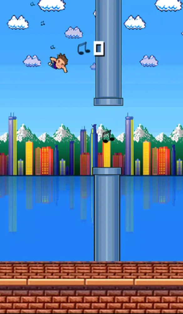 Tangkapan skrin Flappy 2: Justin Bieber Edition Free
