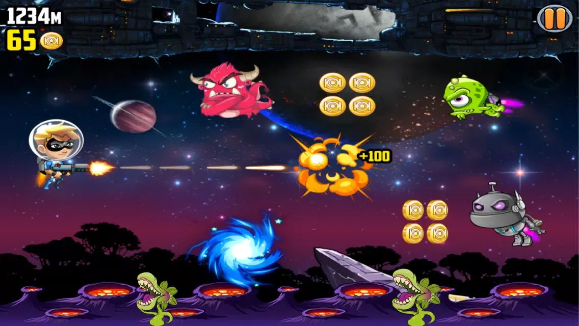 Tangkapan skrin Spaceman Jim Battles Aliens, Monsters and Robots