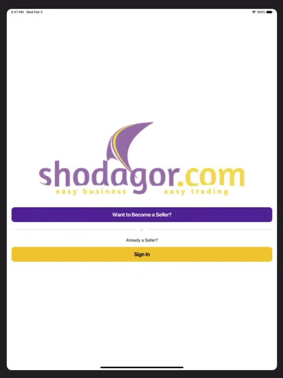 Capturas de tela do Shodagor Seller Mobile App iPad 