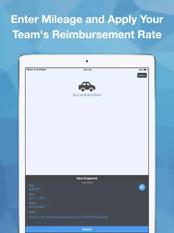 Fetch - Expense Reporting iPad  스크린샷