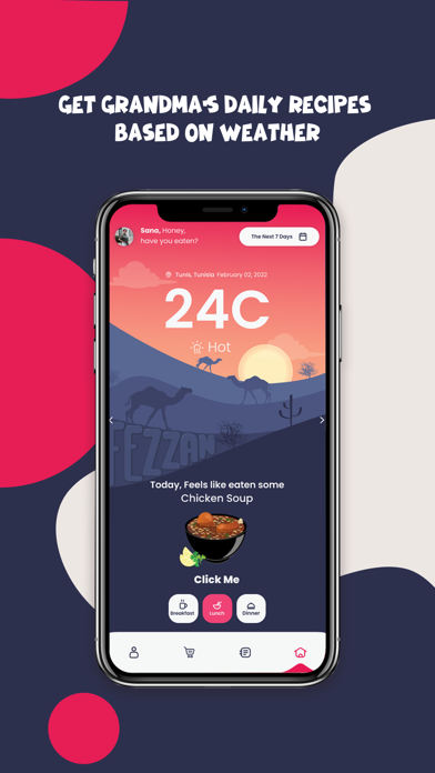 ภาพหน้าจอของ SEJ: Grandma Recipes & Weather