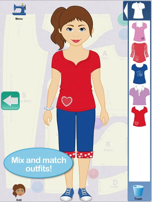 Ảnh chụp màn hình của Fashion Doodle iPad 