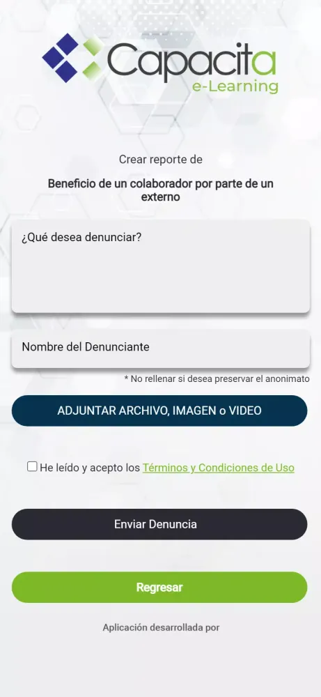 Screenshot di Capacita: Línea Ética