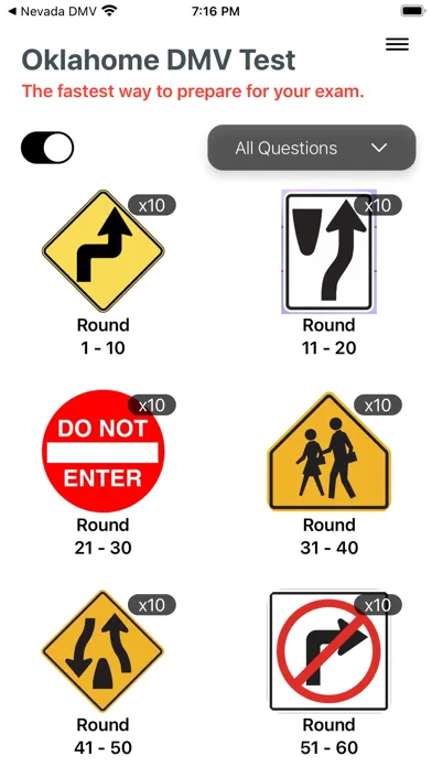 Oklahoma DMV Test 2024 Screenshots