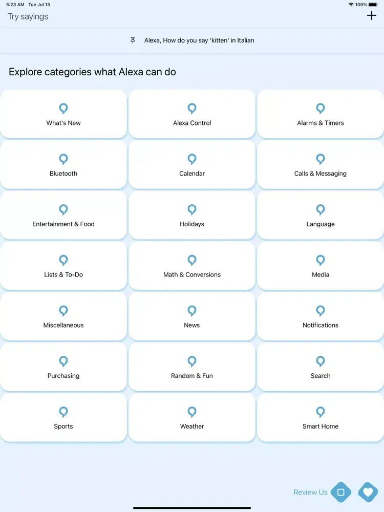 Ask questions your alexa voice iPad  Screenshots