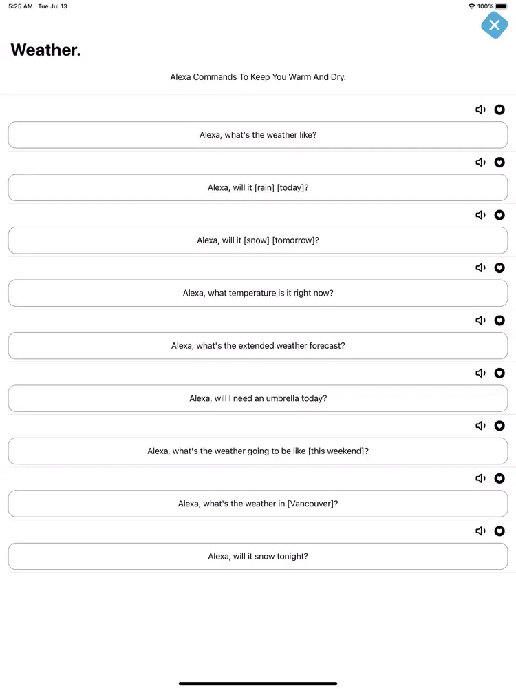 Ask questions your alexa voice iPad  Screenshots
