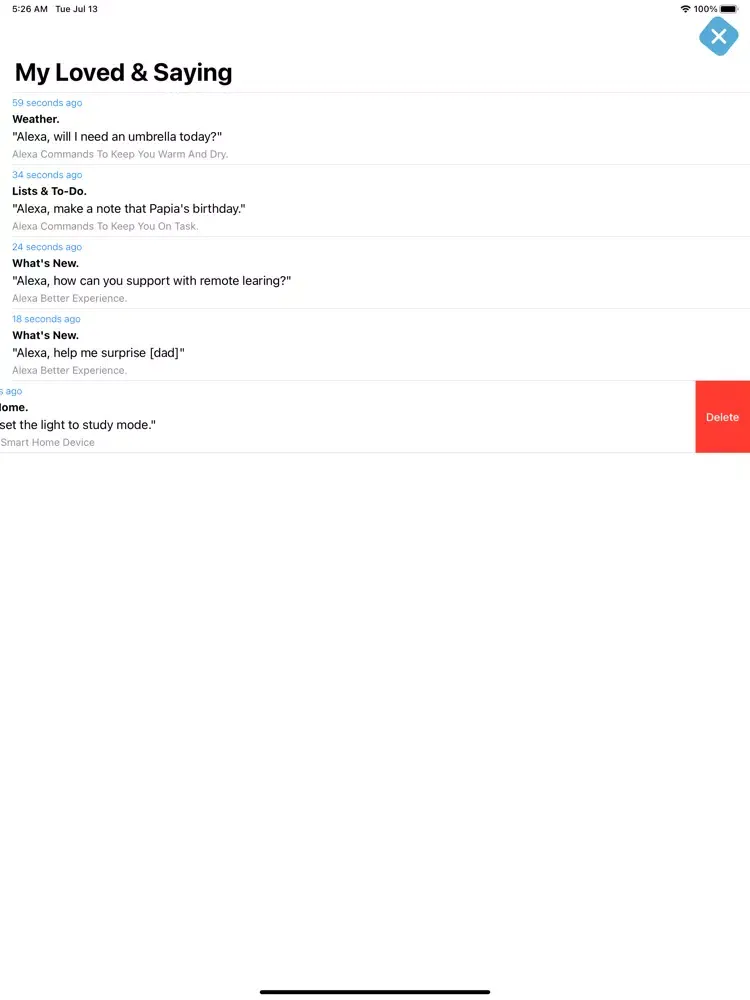 Ask questions your alexa voice iPad  Screenshots