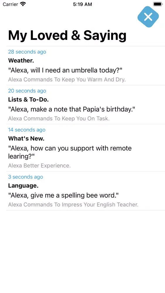 Ask questions your alexa voice Screenshots