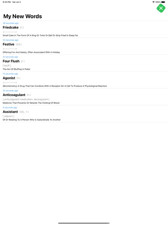Vocabulary Builder daily words iPad  Screenshots