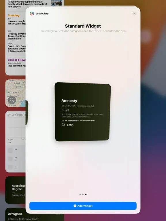 Vocabulary Builder daily words iPad  Screenshots