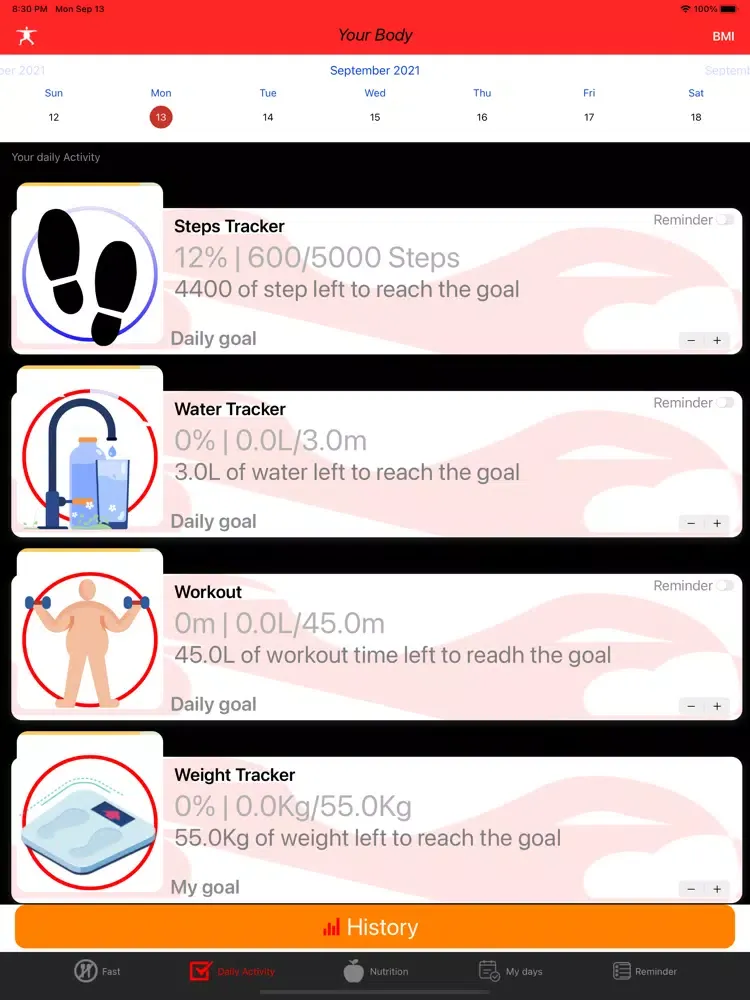 75 hard day challenge fitness iPad  Screenshots