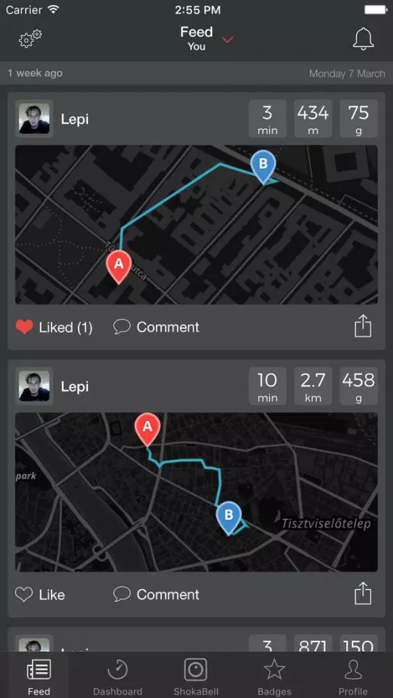Shoka - Your Automatic Cycling Diary Screenshots