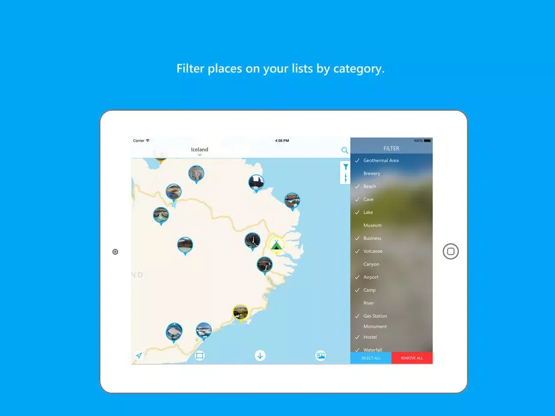 Capturas de pantalla de JourneyPin - Location Organizer & Trip Planner iPad 