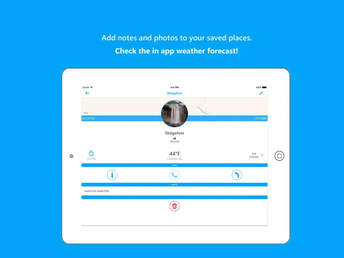 Capturas de pantalla de JourneyPin - Location Organizer & Trip Planner iPad 