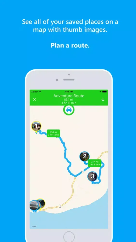 Capturas de pantalla de JourneyPin - Location Organizer & Trip Planner