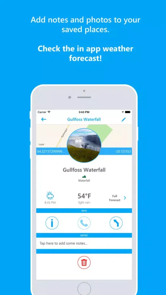 Capturas de pantalla de JourneyPin - Location Organizer & Trip Planner