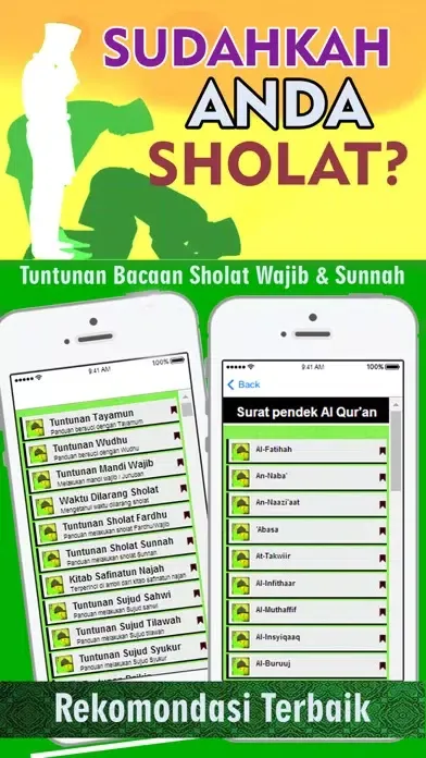 Tangkapan skrin Tuntunan Bacaan Sholat Wajib dan Sholat Sunnah