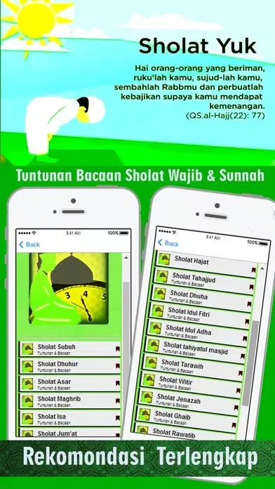 Tangkapan skrin Tuntunan Bacaan Sholat Wajib dan Sholat Sunnah