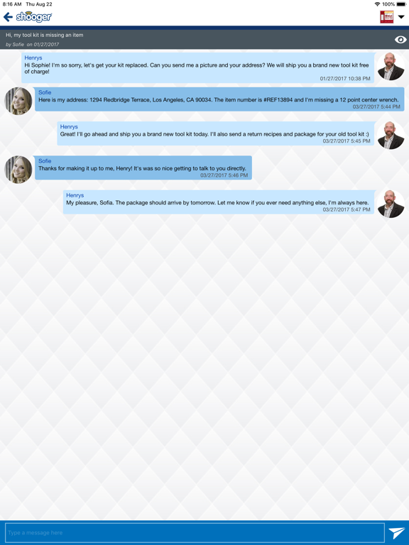 Shooger for Merchants iPad  Screenshots
