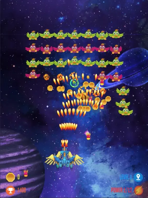 Capturas de pantalla de chicken shooter attack space iPad 