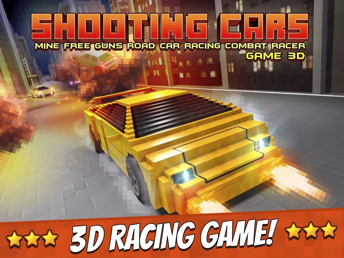 Shooting Cars . Mine Free Guns Road Car Racing Combat Racer Game 3D iPad 應用截圖