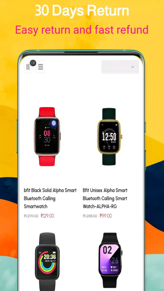 Screenshot di Smart Watches Online Shopping