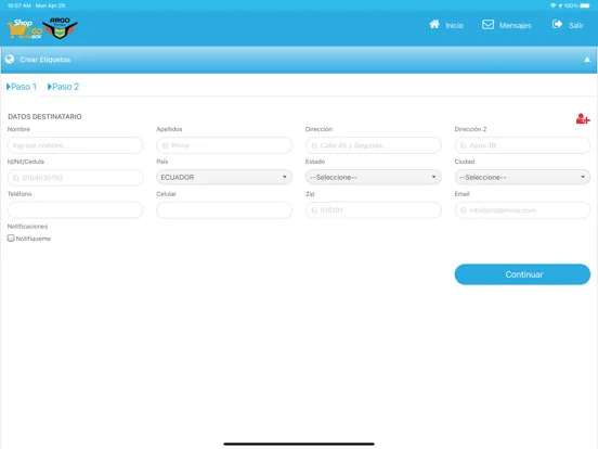 Capturas de tela do Shop2GO USABOX iPad 