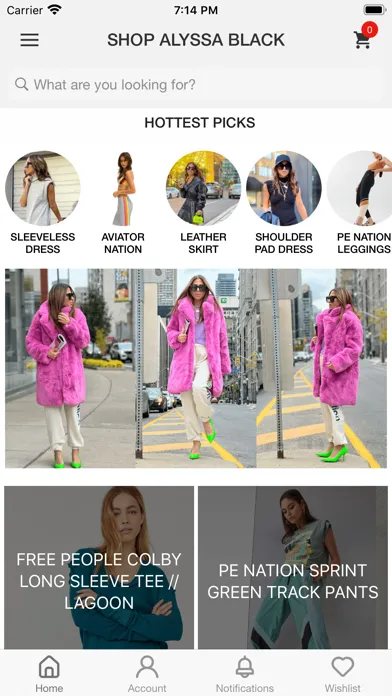 Captures d'écran de Shop Alyssa Black