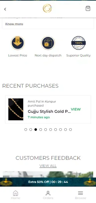 Captures d'écran de Gujju Jewellers