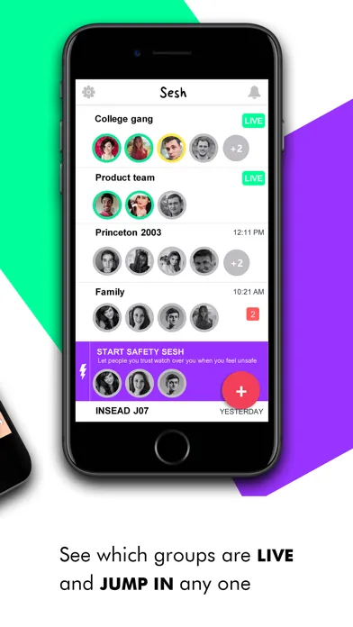 Capturas de pantalla de Sesh: Group Video Hangouts App