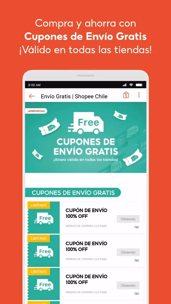 Capturas de pantalla de Shopee