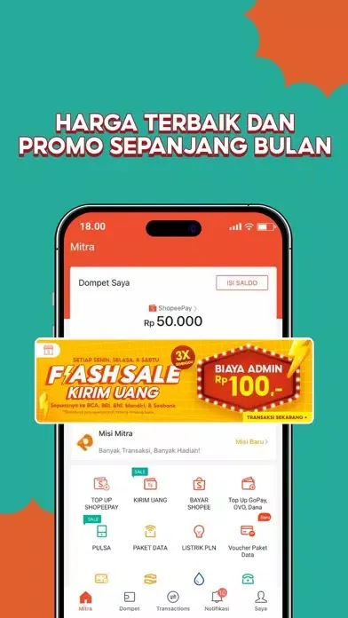 Скриншоты Mitra Shopee: Kirim Uang, PPOB