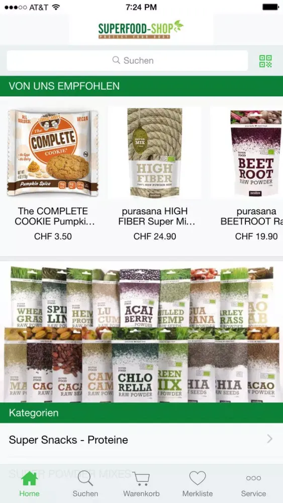 Tangkapan layar Superfood-Shop