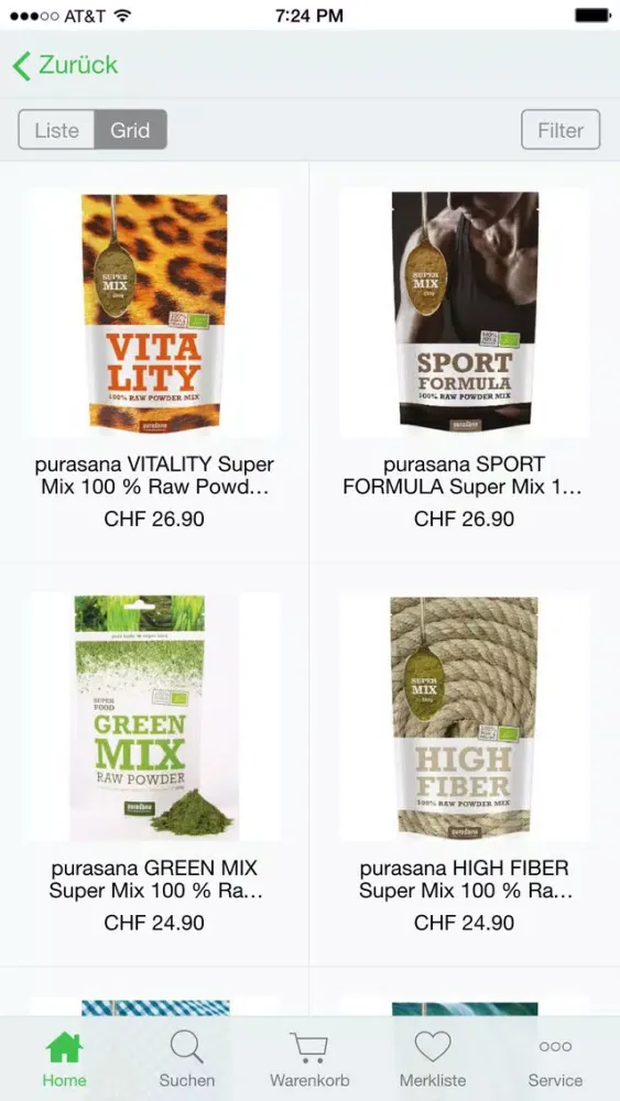 Tangkapan layar Superfood-Shop