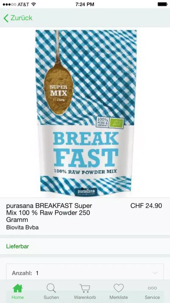Tangkapan layar Superfood-Shop