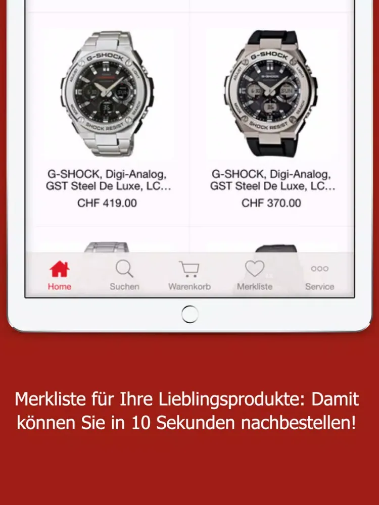 Screenshot di UHREN-SHOP.ch iPad 