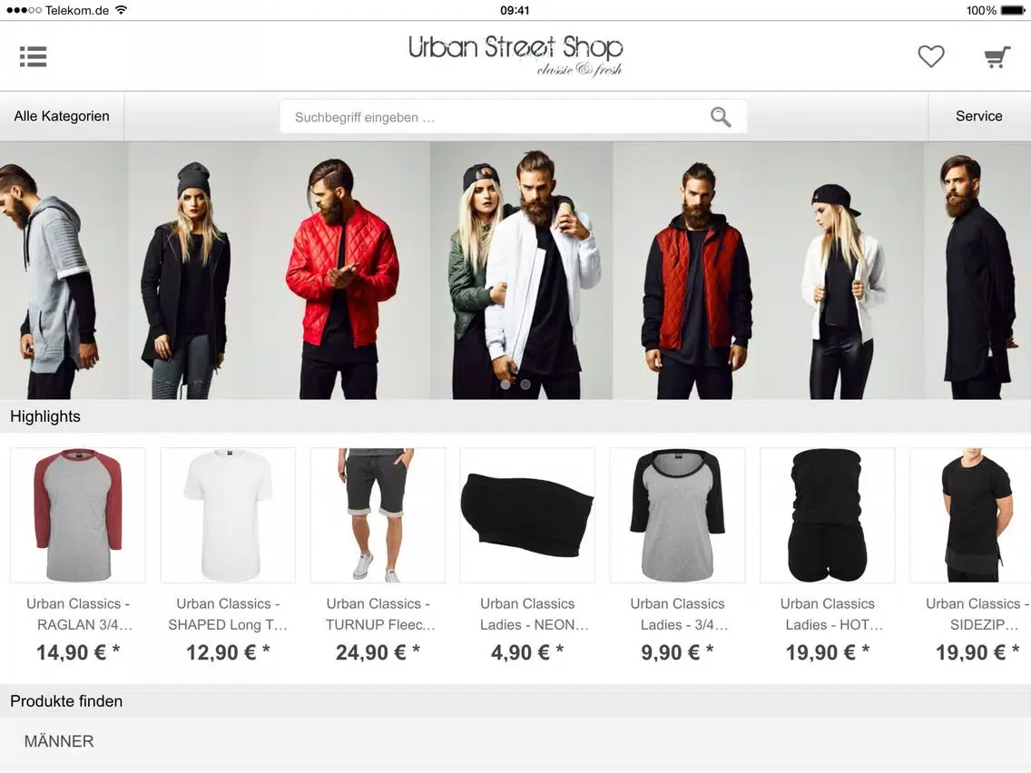 Urban Street Shop iPad  Screenshots