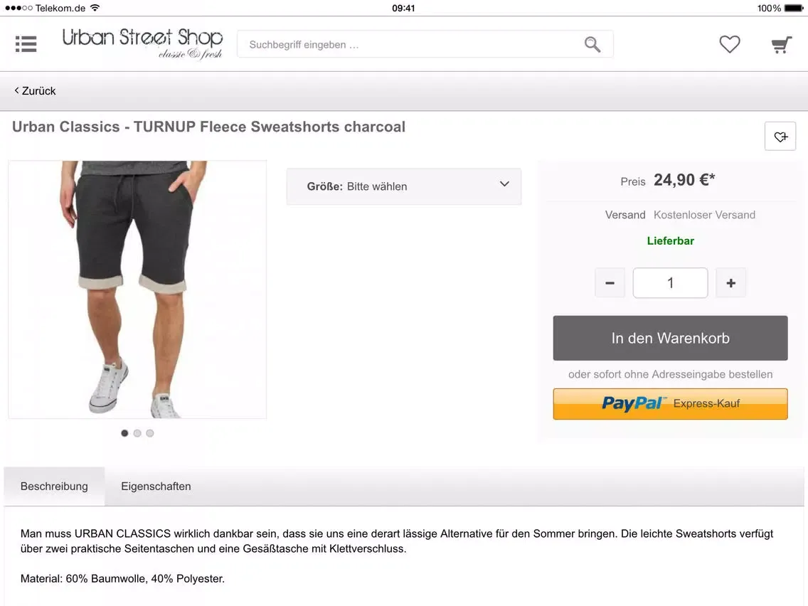 Urban Street Shop iPad  Screenshots