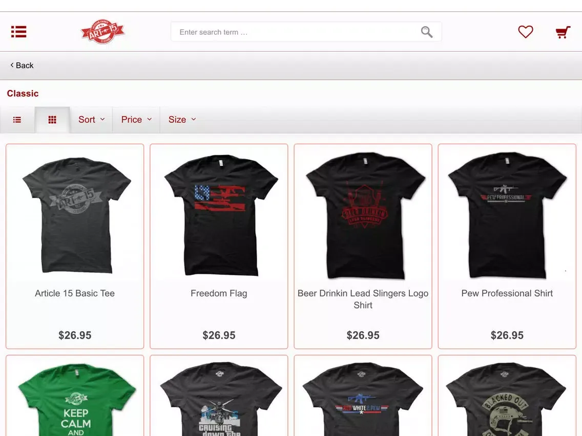 Article 15 Clothing iPad  Screenshots