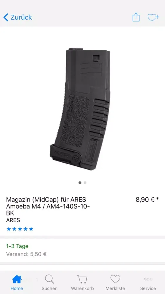 Tangkapan skrin softair-professional.de