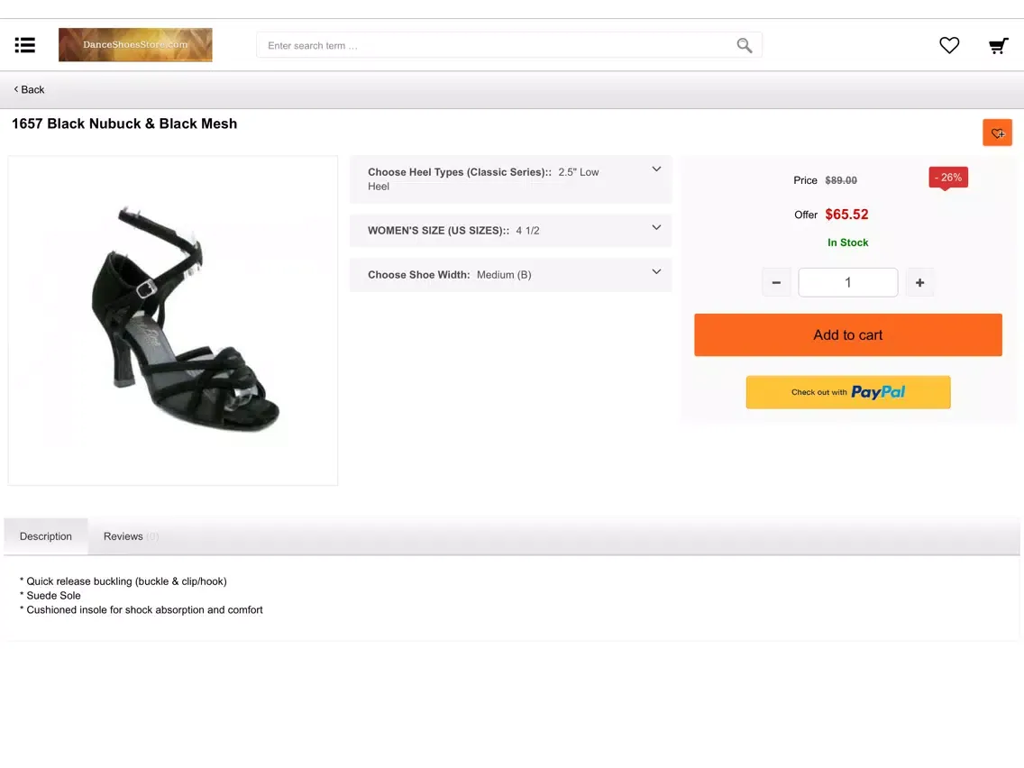 Capturas de pantalla de Dance Shoes Store iPad 