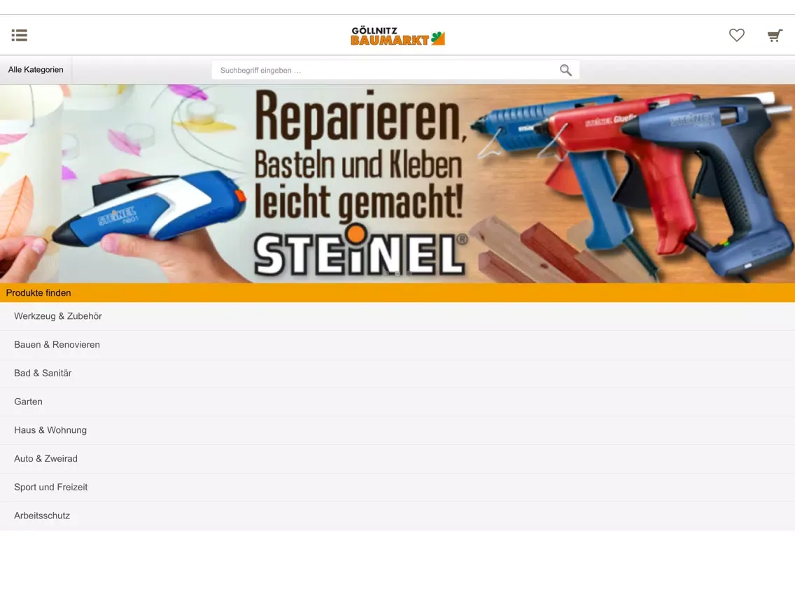 Скриншоты Baumarkt Göllnitz Online-Shop iPad 